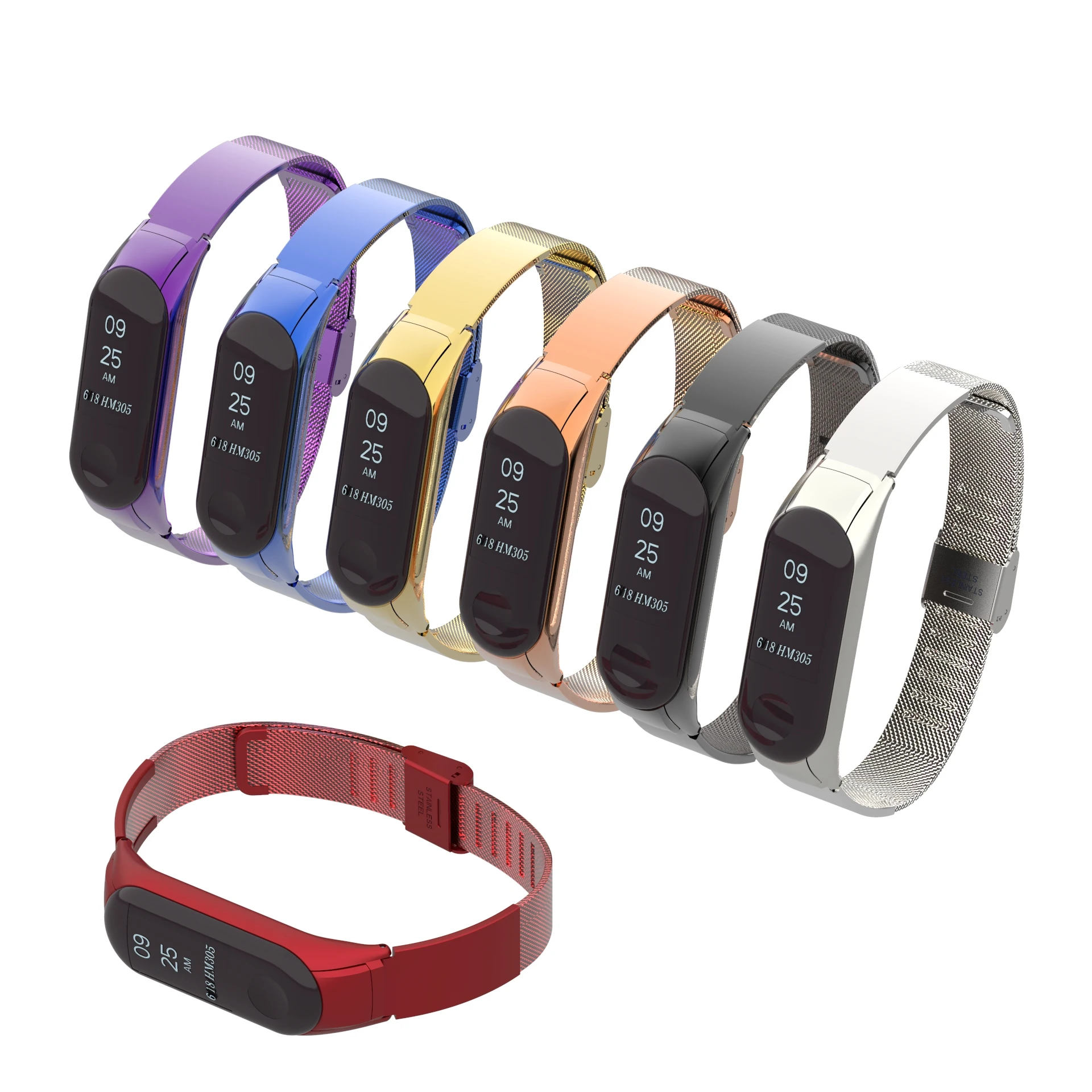 AKGLEADER новейший браслет Xiaomi Band 5 металлические Безвинтовые ремешки из нержавеющей