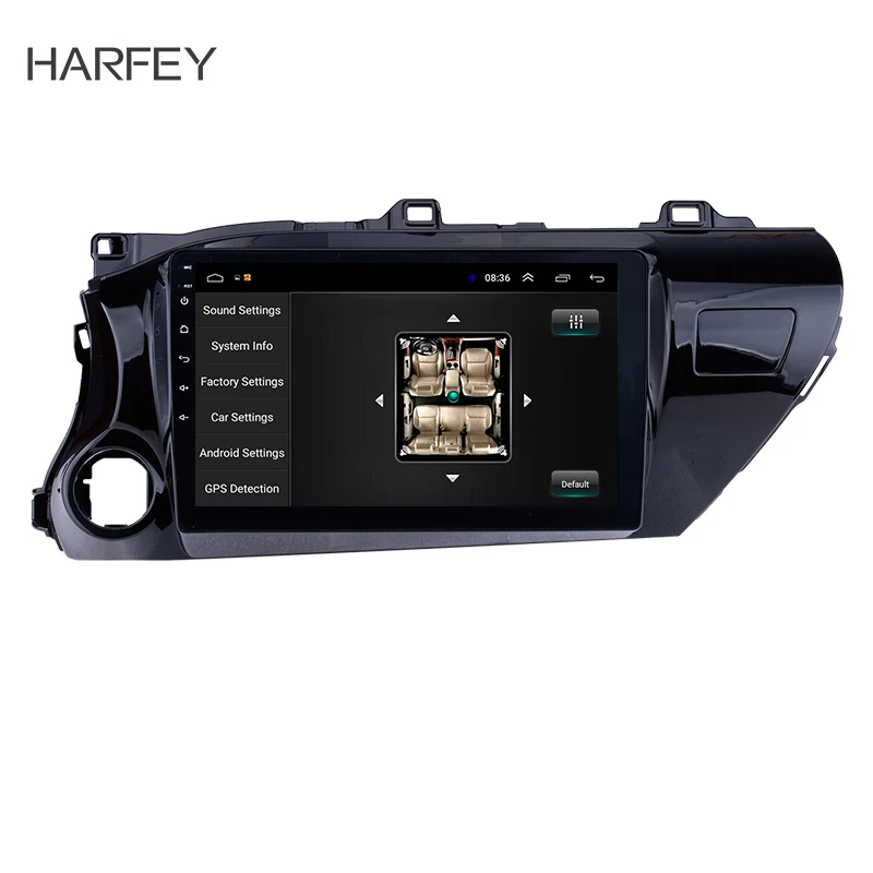 Harfey 10," Android 8,1 радио для TOYOTA HILUX левосторонний драйвер с Bluetooth gps Navi USB FM SWC DVR OBD