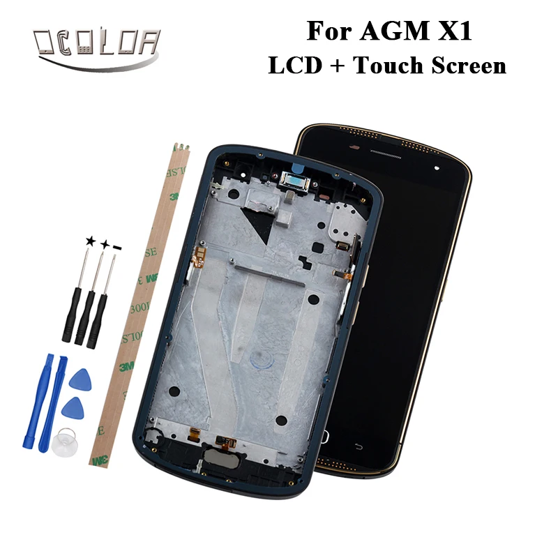 Ocolor для AGM X1 ЖК дисплей и сенсорный экран с рамкой + инструменты клей 5 дюймов