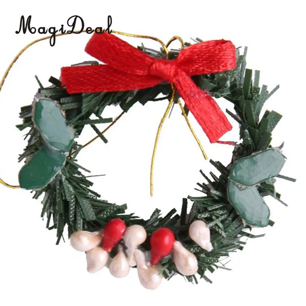 

Милый кукольный домик из 1/12 смолы, Рождественский венок из сосны, кукольный домик, Рождественская елка для гостиной, украшение для дома, игр...