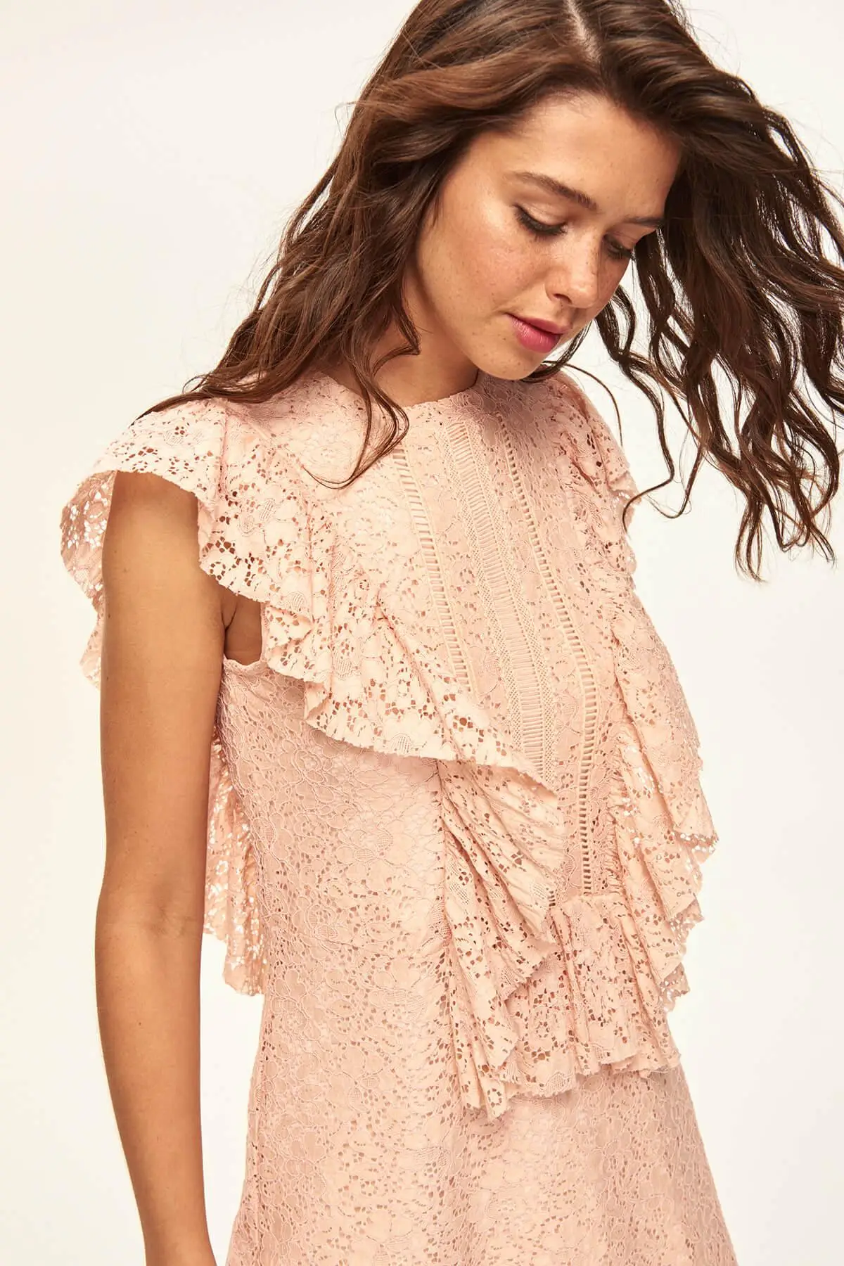 Trendyol Powder Flywheel Detail Dress TPRAW19VB0001 |