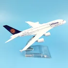 Модель самолета Lufthansa, 16 см, из литого металла,