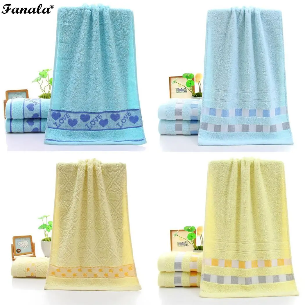 Soft Cotton Face Towel Thickened Strong Home Modern Absorbent Rectangle Stripe General Jacquard Random | Дом и сад