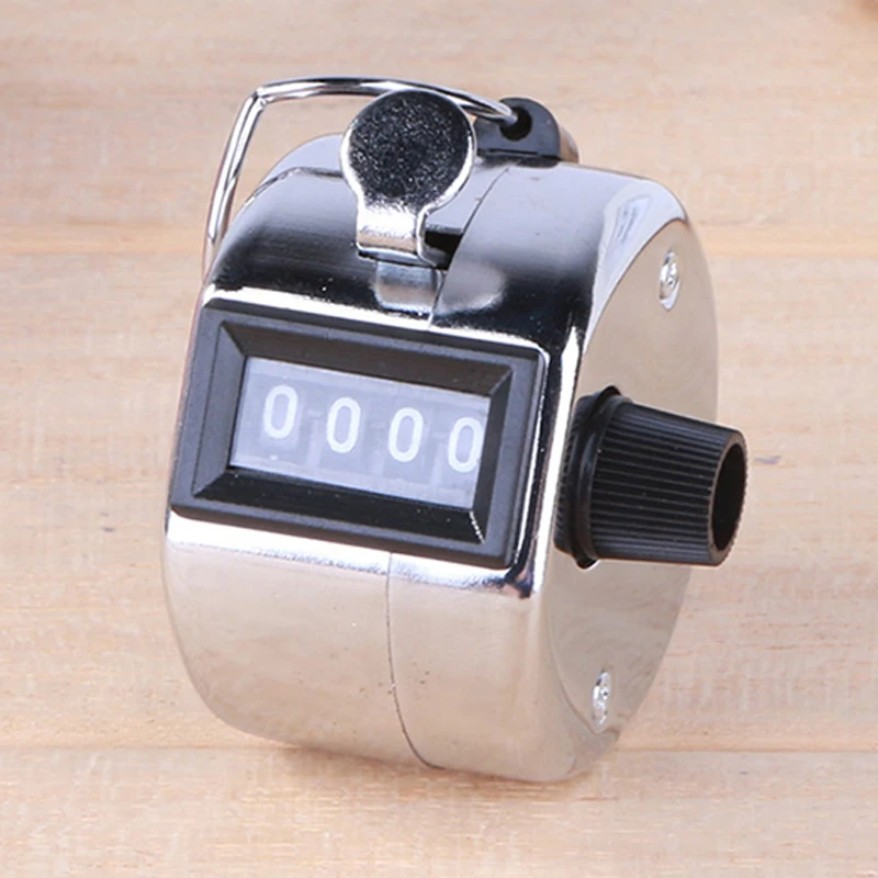 4 Digital Hand Tally Counter Manual Counting Golf Clicker Metal Click Training | Инструменты