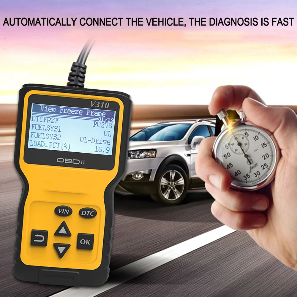 Сканер OBD OBDII считыватель кодов автомобильный диагностический сканер