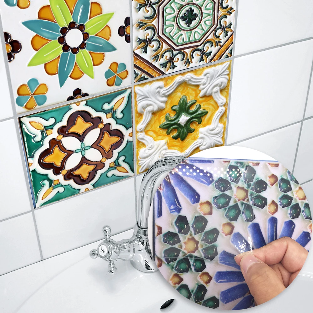 15*15 см/20*20 см самоклеющиеся легко чистить обои мебель DIY порту традиционные плитки