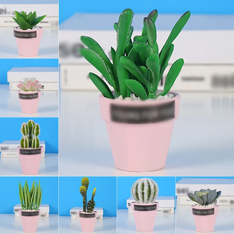 Растения в горшках пластиковые искусственные суккуленты трава с керамический
