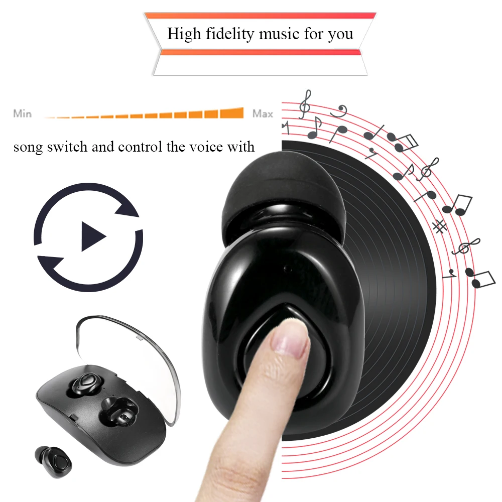 Беспроводные наушники Bluetooth 4 2 практичные простые стереонаушники TWS Спортивная