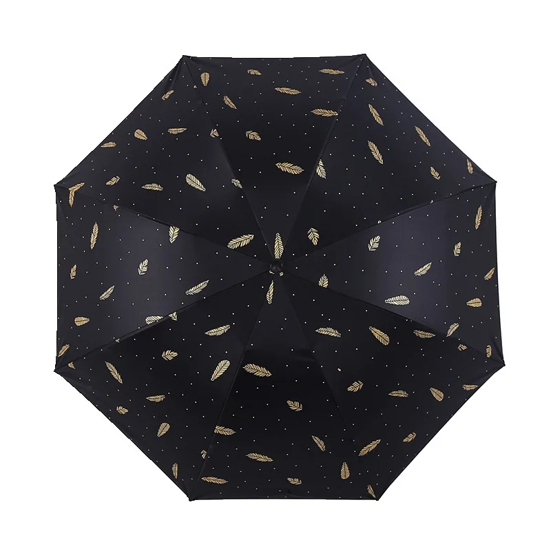 Square Feather Brown Bear Fine Umbrella Black Glue Sunscreen Sunshade | Дом и сад