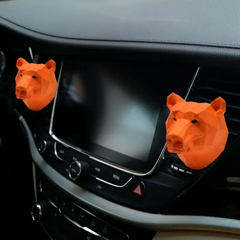 Ремесло 3D геометрия Медведь голова ароматерапия гипсовый автомобиль дисплей