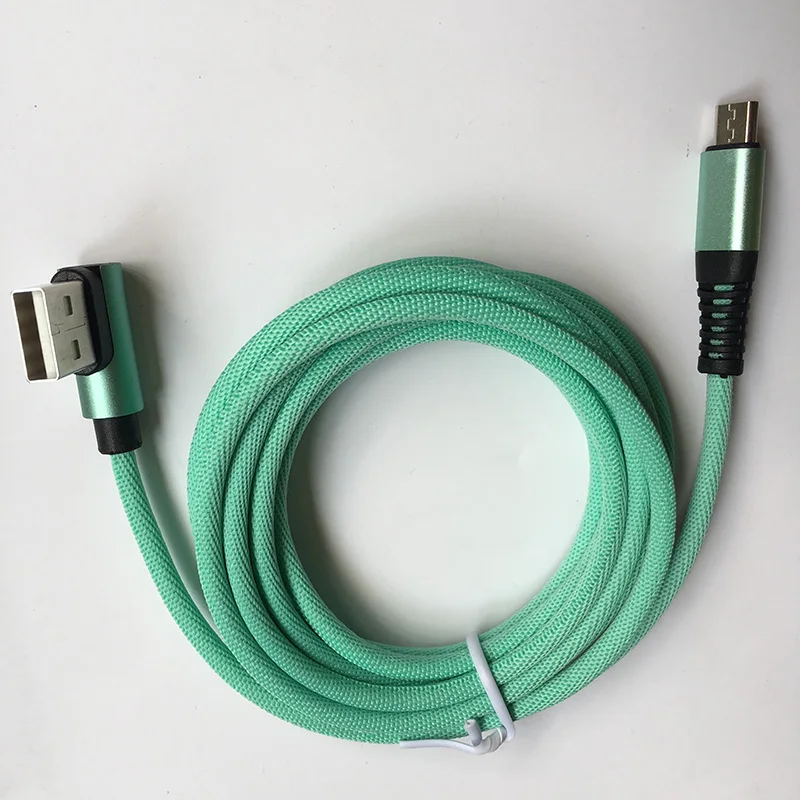 KKREFF 2 м 90 градусов цветной тканевый плетеный провод Micro USB кабель для samsung J4 J5 J6 J7