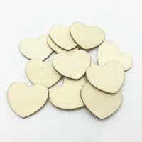 1000pcs 30x25mm rustic wood hearts chips slices crafts scrapbook confetti wedding table decorations