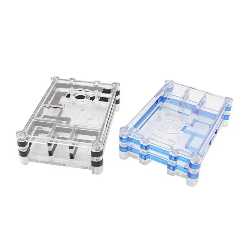 Для Raspberry Pi ABS чехол Радужный 5 слоев для 3B + Поддержка только GPIO Чехол|Кулеры и