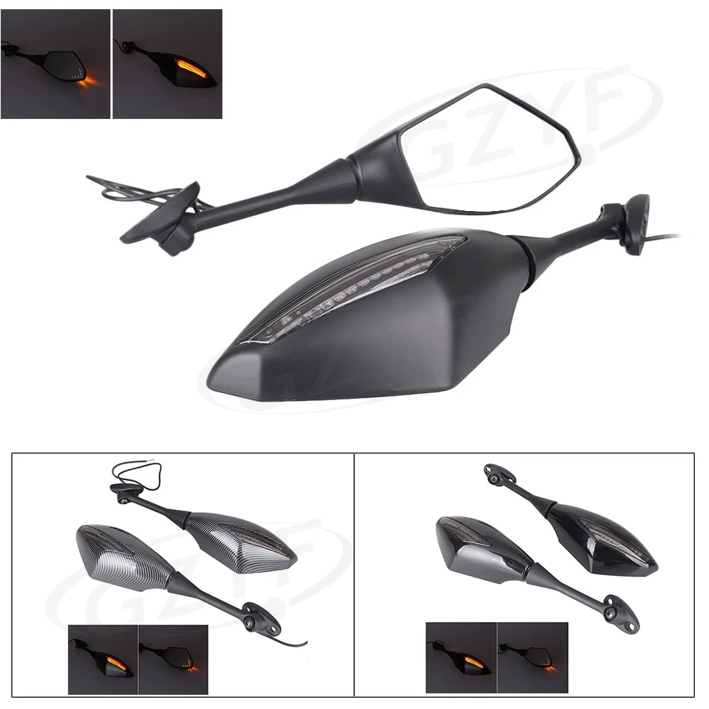 Зеркала заднего вида GZYF для Honda CBR 600RR 2003 2008 1000RR 2004 2005 2006 2007 Светодиодные