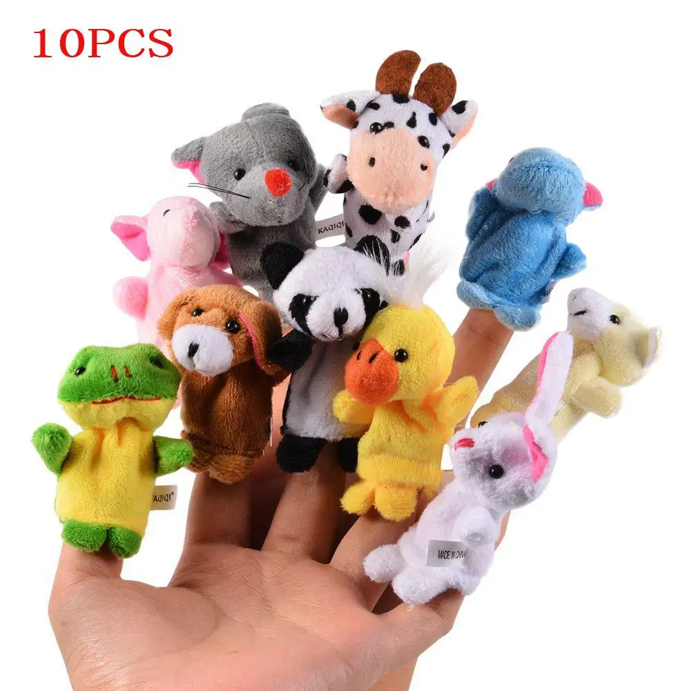 

LeadingStar 16pcs Cartoon Animal Plush Finger Puppets Set Cute Dolls for Children Story Time Shows Playtime Schools
