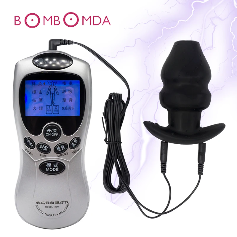 Анальные секс-игрушки с электрическим током ажурные анальные пробки