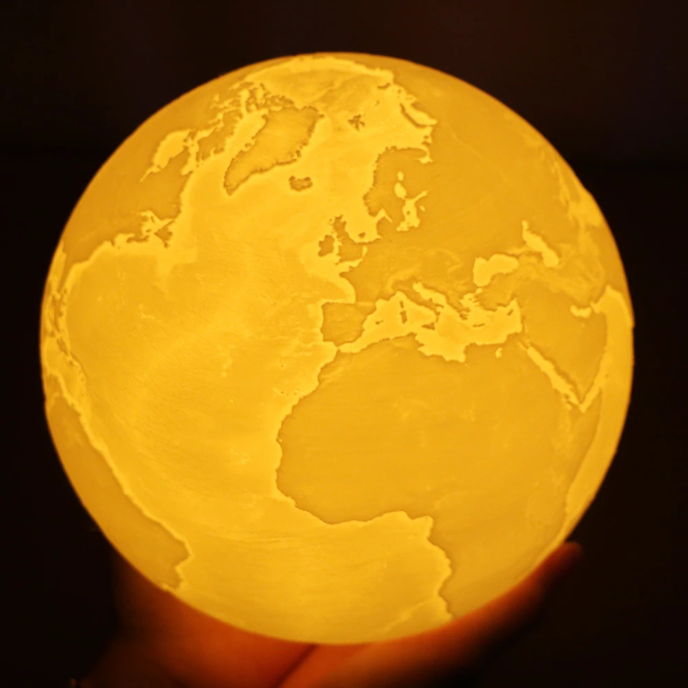 Ночной светильник с питанием от USB перезаряжаемый сенсорный ночник 3D печатью