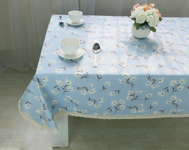 Бесплатная доставка маленькие белые цветы розовые скатерть на стол Mantel De Mesa
