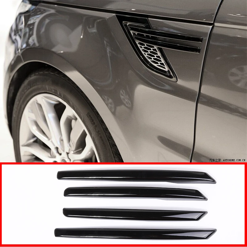 4 шт. для Land Rover Range Sport 2014 2015 2016 2017 RR глянцевые черные боковые полосы крыла отделка