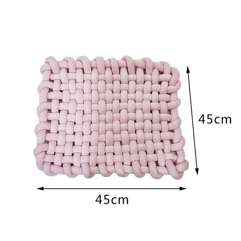 INS стиль мягкая толстая пряжа вязаный детский игровой коврик одеяло ручное