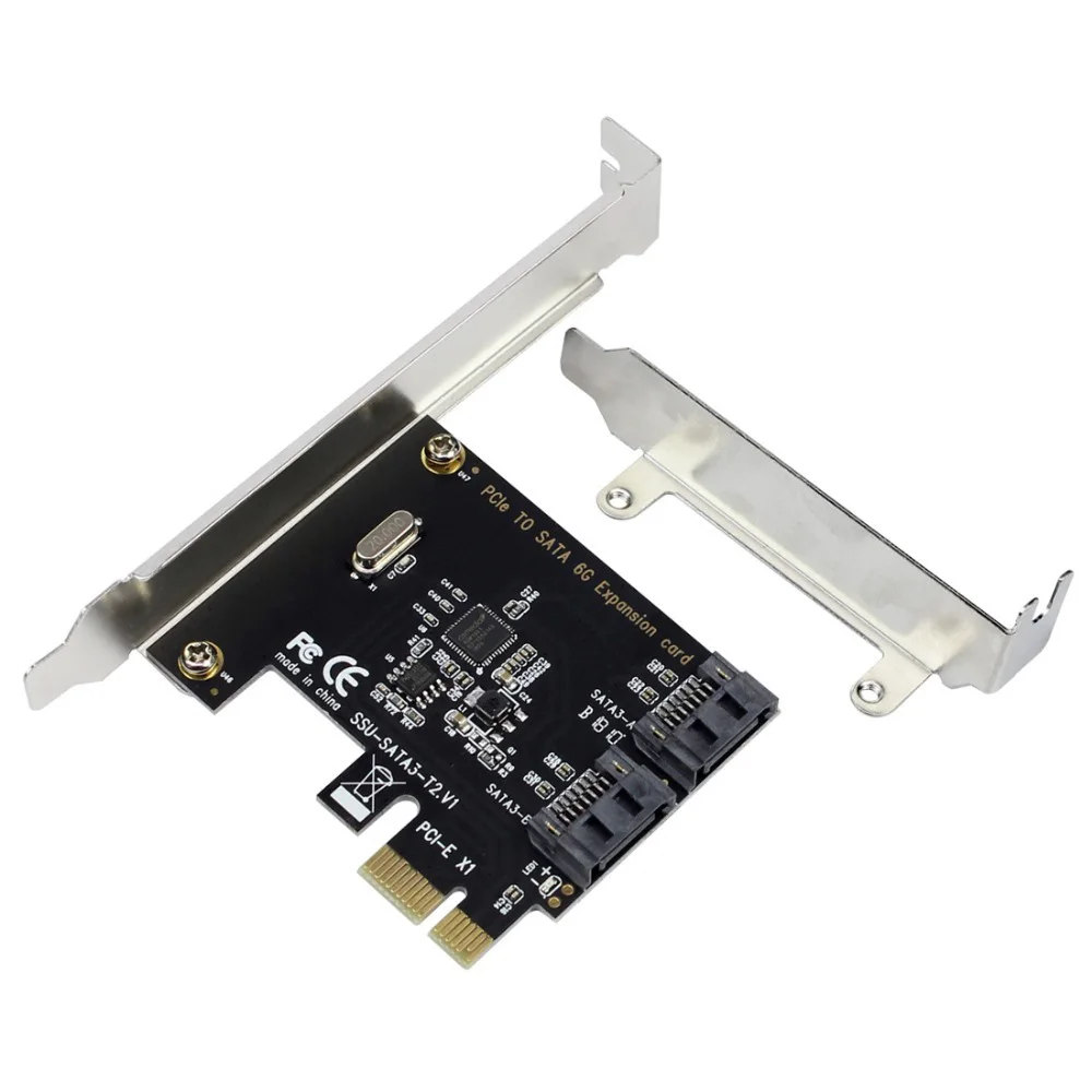 PCIe PCI Express на SATA3.0 2-портовый адаптер контроллера расширения SATA III 6G | Компьютеры и