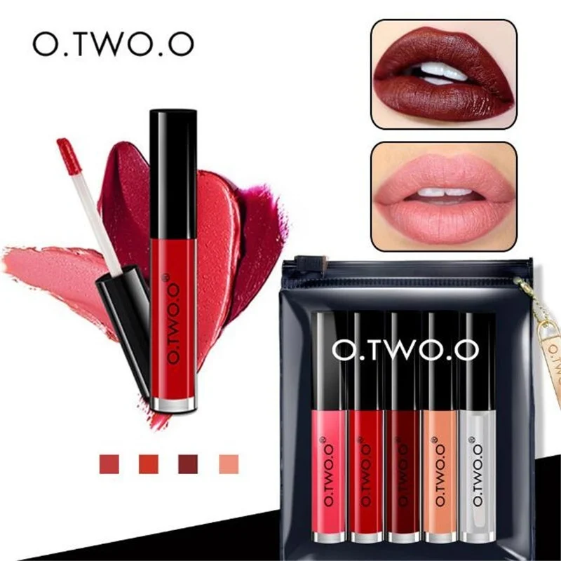 Набор для макияжа губ 5 шт./компл. набор матовых блесков стойкий водостойкий