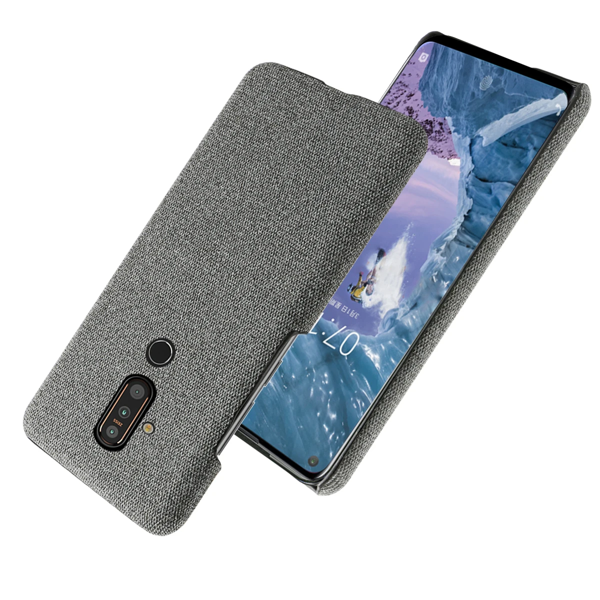 For Nokia X71 Case Slim Back Hard PC Felt Woven Fabric Cloth Shockproof Mobile Phone Fundas Full Protection Cover |