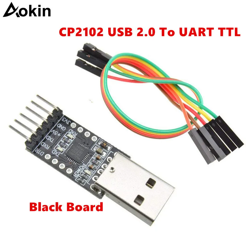 Серийный преобразователь CP2102 с USB 2 0 на UART TTL 6 Контактный Модуль кабелями Dupont