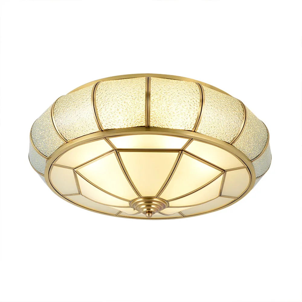 

European and American Copper Modern Led Ceiling Lights Luminaria Flush Mount Ceiling Light Living Room Bedroom Home Lighting