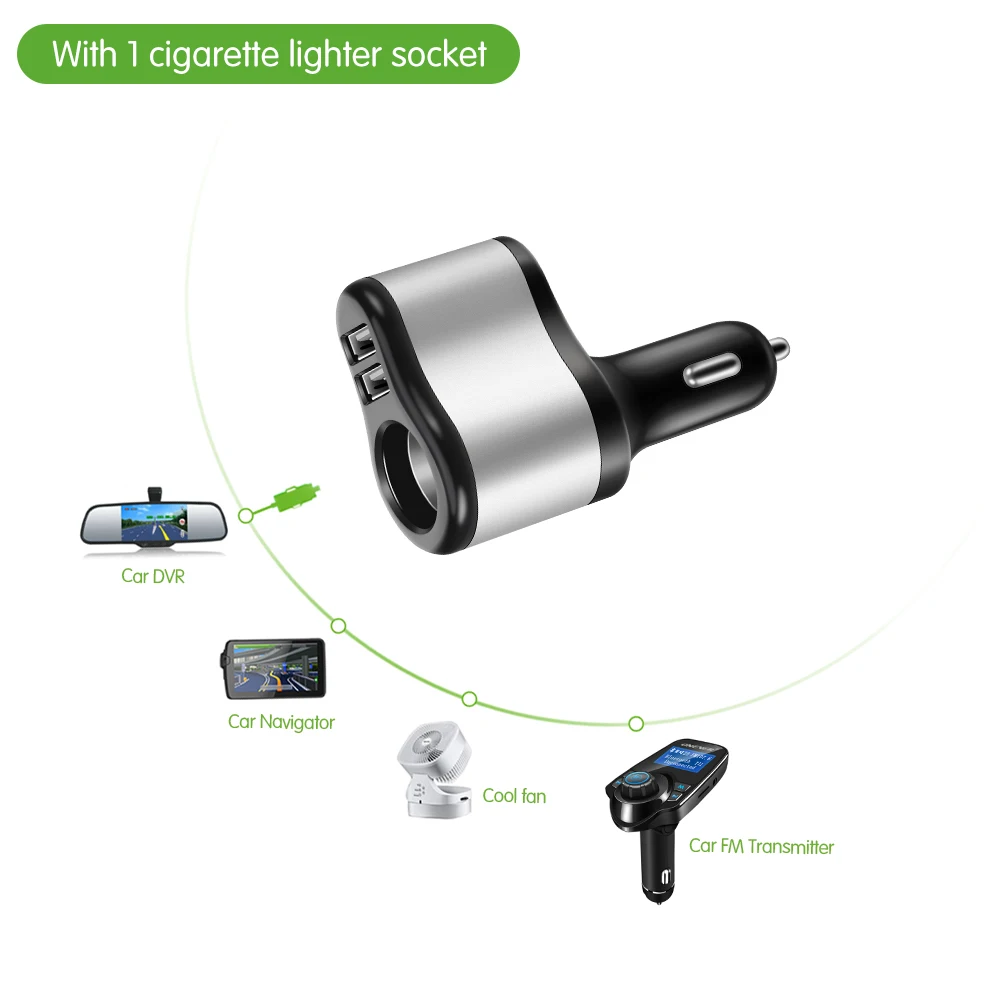 Powstro устройство для автомобиля с двумя портами USB Зарядное 1A & 2.1A мобильный
