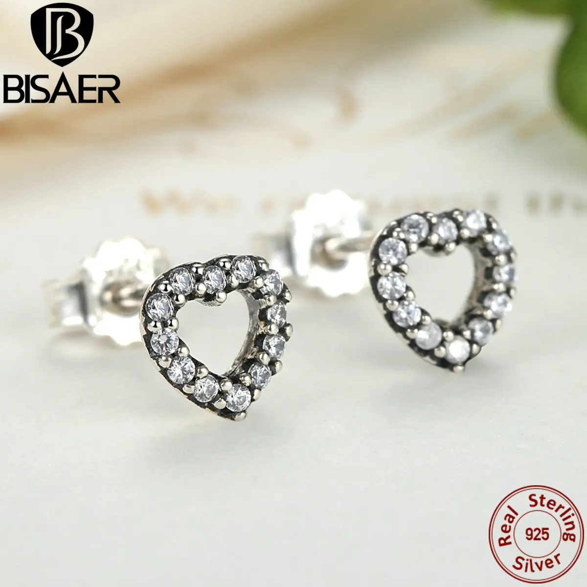 Женские серьги гвоздики из серебра 925 пробы в форме сердца|silver stud earrings|fashion earringsstud