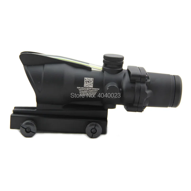 Тактический Оптический прицел из волокна ACOG 4X32 зеленая точка с подсветкой шеврон