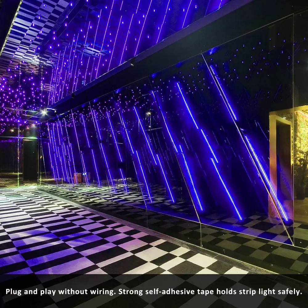 Светодиодная лента ультрафиолетовая черная световая полоса набор гибкий черный