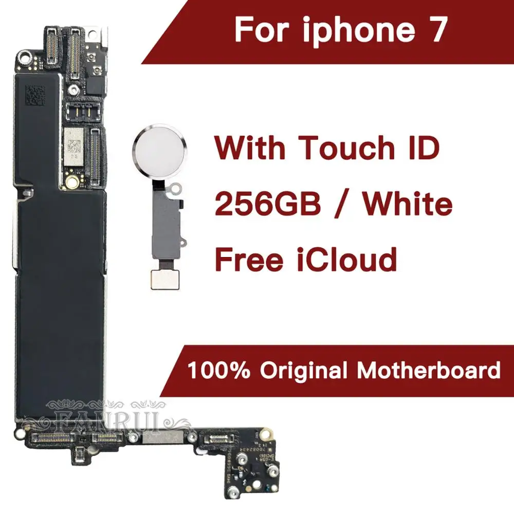 256 ГБ белая материнская плата для iphone 7 4 дюйма с Бесплатный iCloud оригинальная