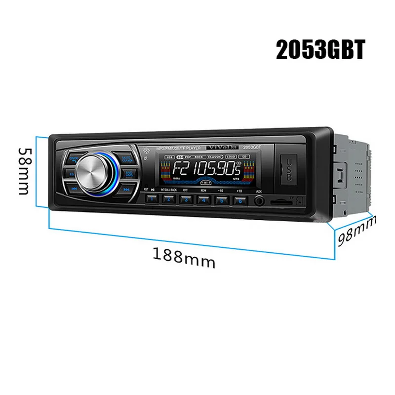 Автомагнитола 1 Din с поддержкой USB/SD/MMC 12 В FM радио Aux in Bluetooth|Автомобильные