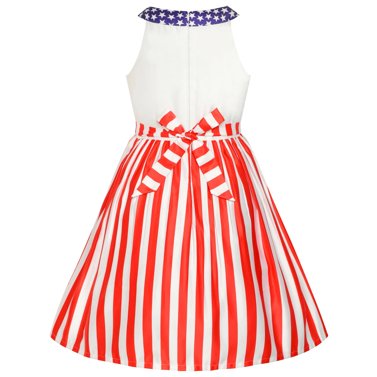 Sunny Fashion платья для девочек новогодние костюмы Американский флаг Национальный