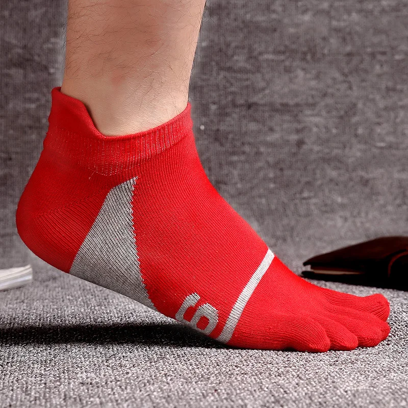 VOHIO 2018 fashion men's pure cotton five finger socks color digital 9 split toe comfortable warm men | Мужская одежда