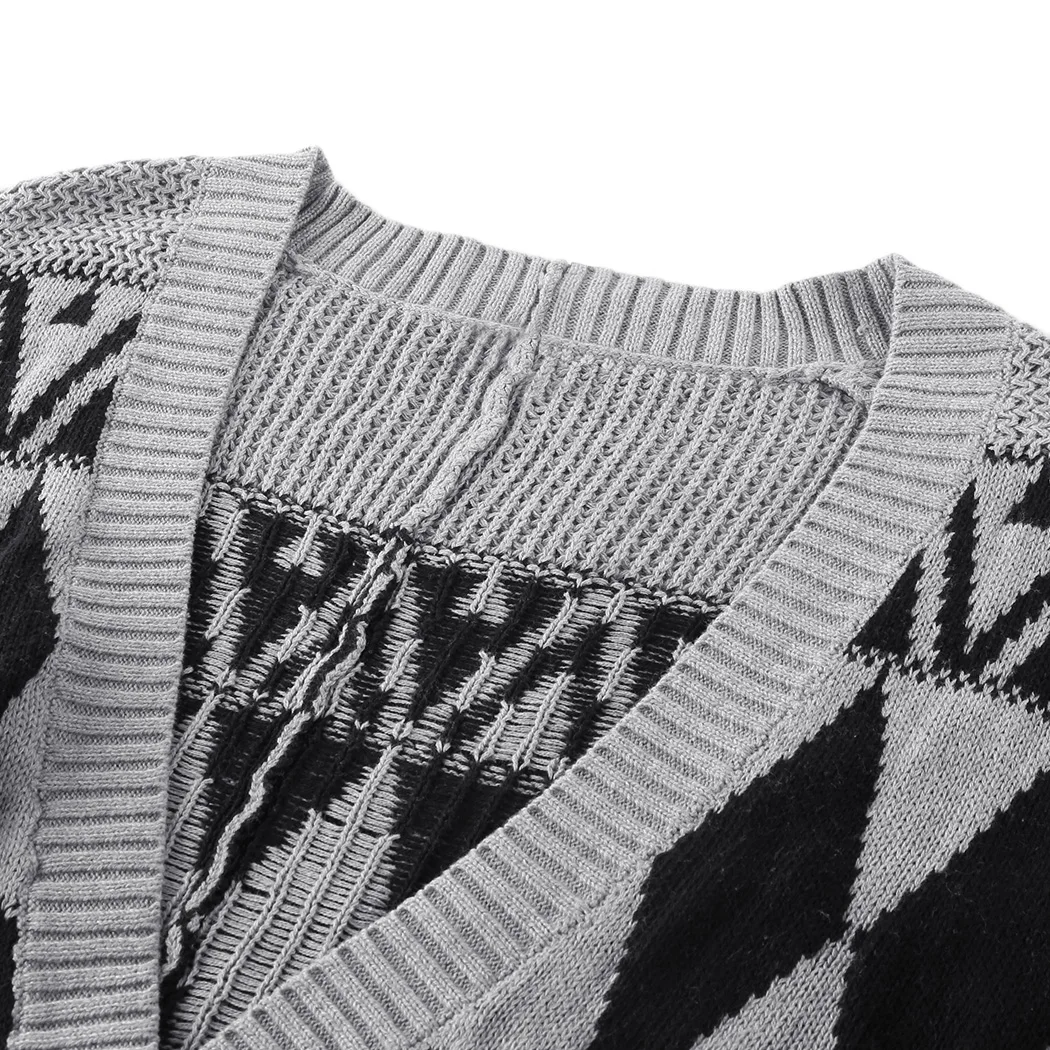 2019 Spring Boho Loose Sweater Cardigans Knitwear Women Autumn Knitted Lattice Cardigan Single Breated Jacket Pull Femme |