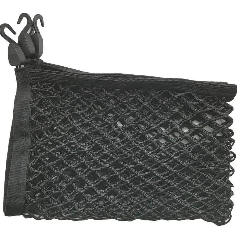 80 * 60cm Universal Car Trunk Cargo Luggage Rear Storage Organizer Elastic Net Mesh Bracket 4 Plastic Hooks Auto | Автомобили и