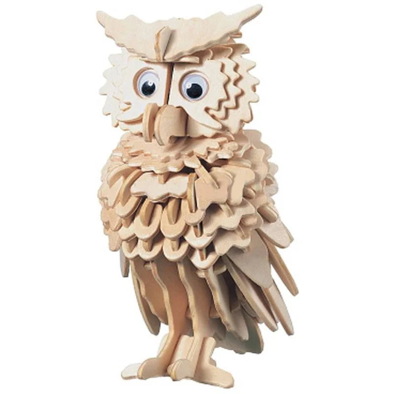 New 3D Wooden Owl Puzzle Jigsaw Woodcraft Kids Kit Toy Model Construction Latest | Игрушки и хобби