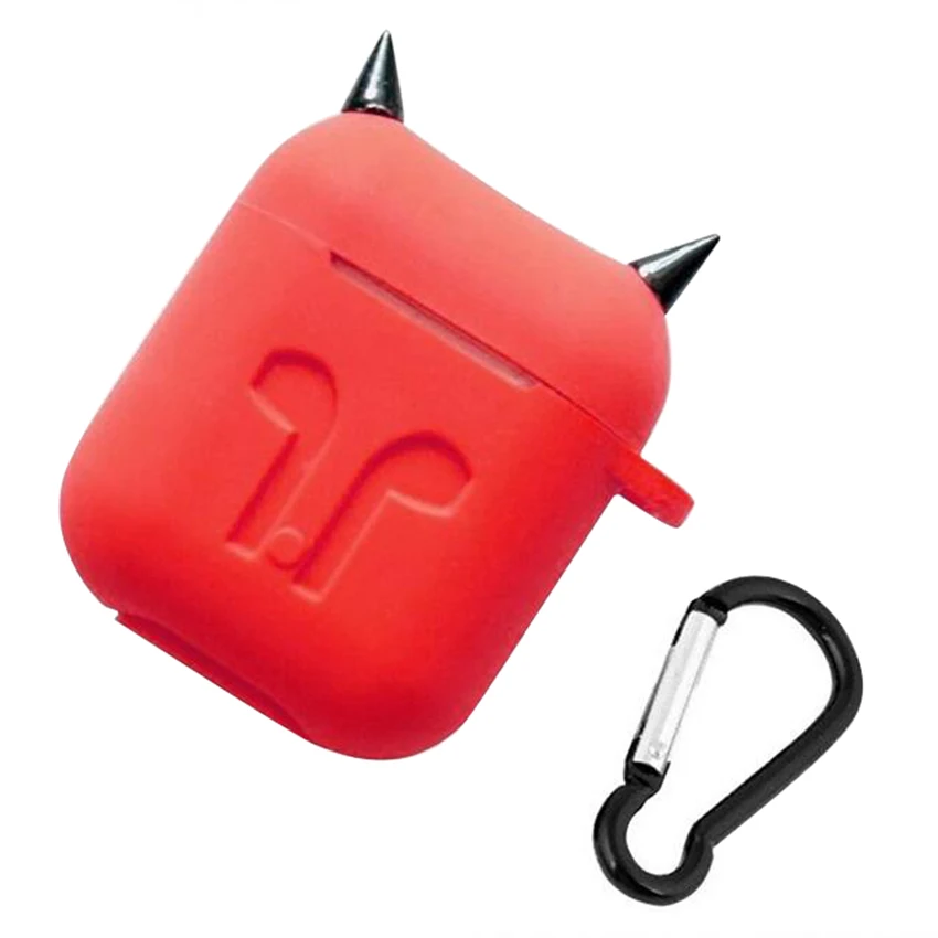 Demon мультфильм мягкий силиконовый bluetooth наушники чехол для Apple AirPods ультра тонкий