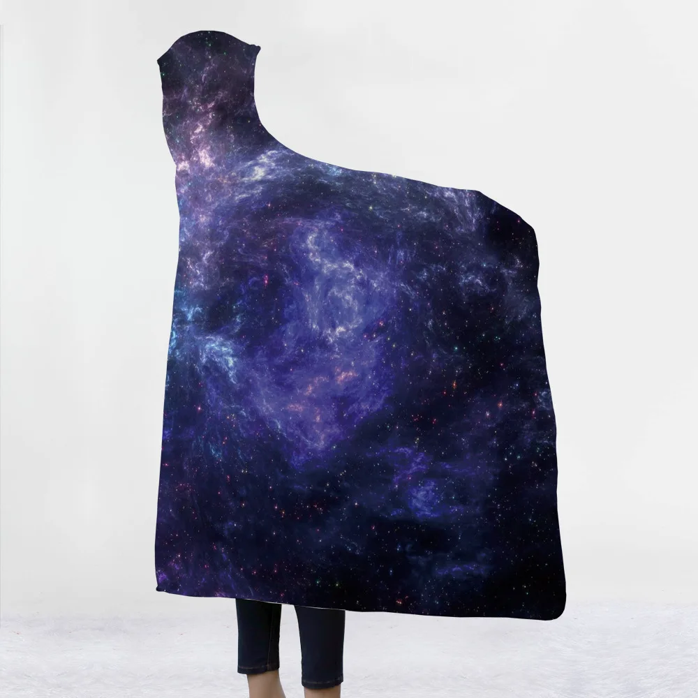 3d Galaxy Stars печатное детское одеяло с капюшоном для взрослых теплое носимое