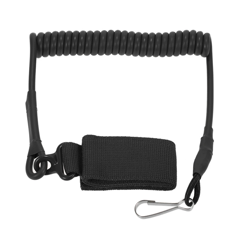 

Tactical Adjustable Pistol Spring Lanyard Coiled Wire Secure Sling Strap Single Point Gun Sling Adjustable Outdoor Combat Gear