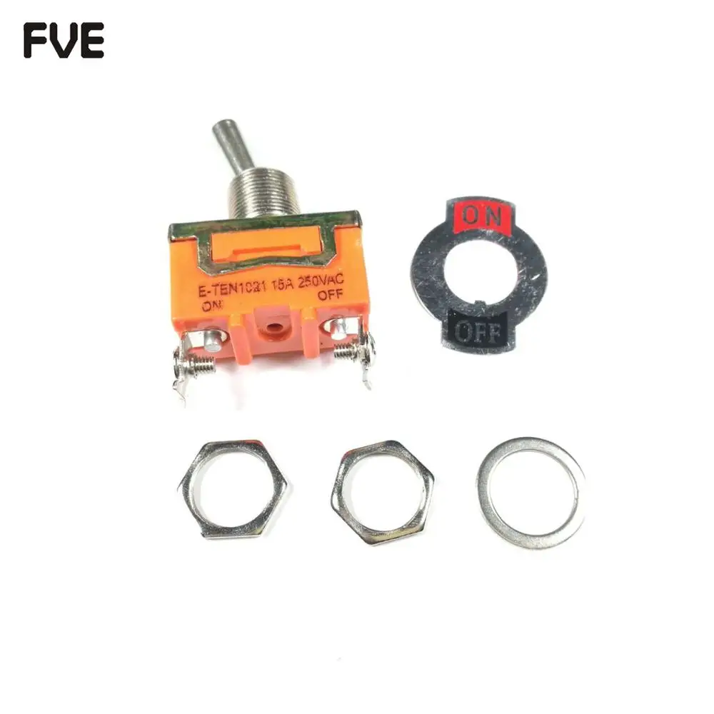 1 шт. AC 250 В 15A 2 Pin SPST ВКЛ/ВЫКЛ позиции Мини тумблер E TEN1021|Выключатели| |