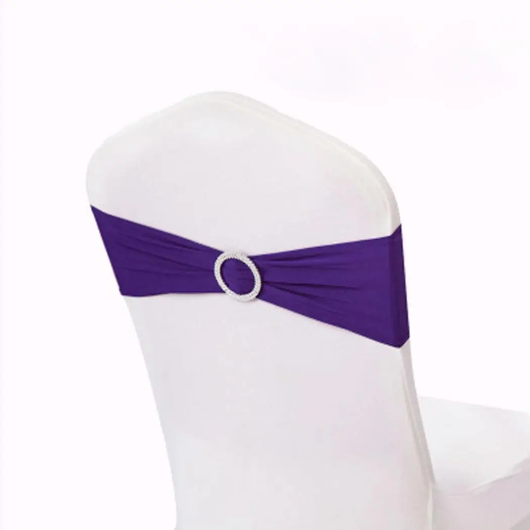 Эластичные чехлы на кресла лента для свадьбы и Рождества события украшения