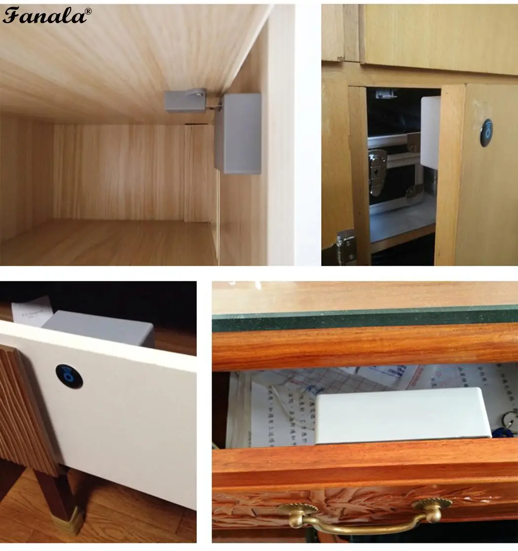 Дырокол бесплатно цифровой скрытый замок шкафа Серебро DIY умный электронный