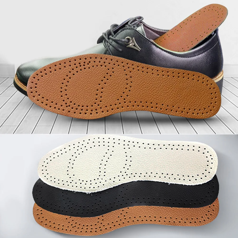 Ультратонкие дышащие дезодорирующие кожаные стельки для обуви мужские