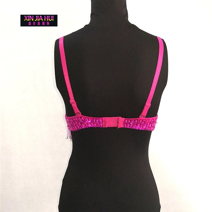 Nightclub Paillette Tassels Show Serve Woman Belt Belly Dance Indian Sexy Jewelry Bellydance Costume Crop Top Bras For Women |