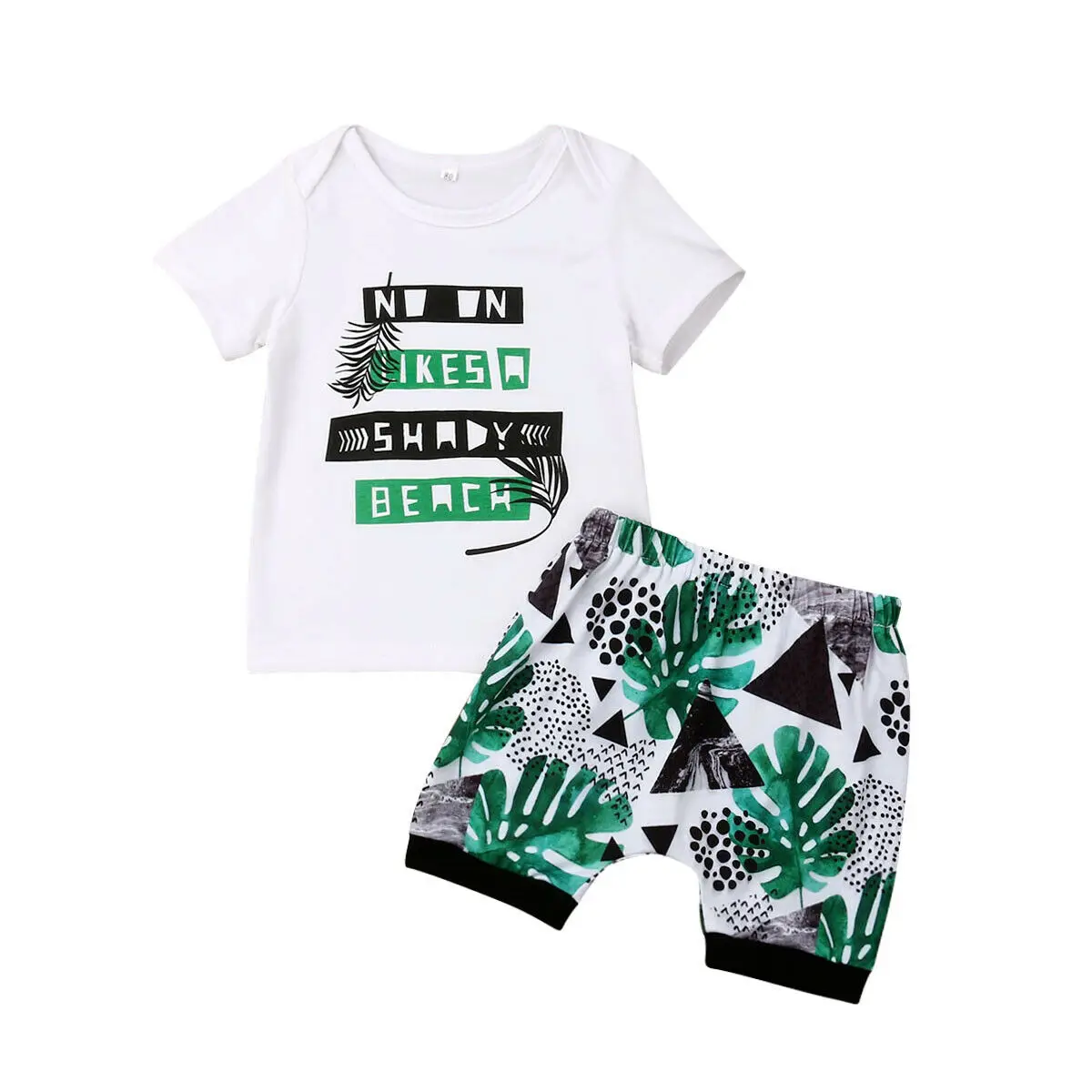 2019 Brand Summer Cool Toddler Kids Baby Boys Clothes Girls Leaf Outfits Sets Short T-Shirt Top +Pants 0-3Y | Детская одежда и