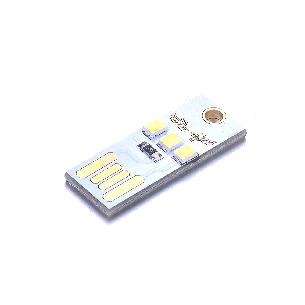 Новый 2 шт. DC 5V 0 W белый/черный корпус белый светодиод/черный и теплый желтый